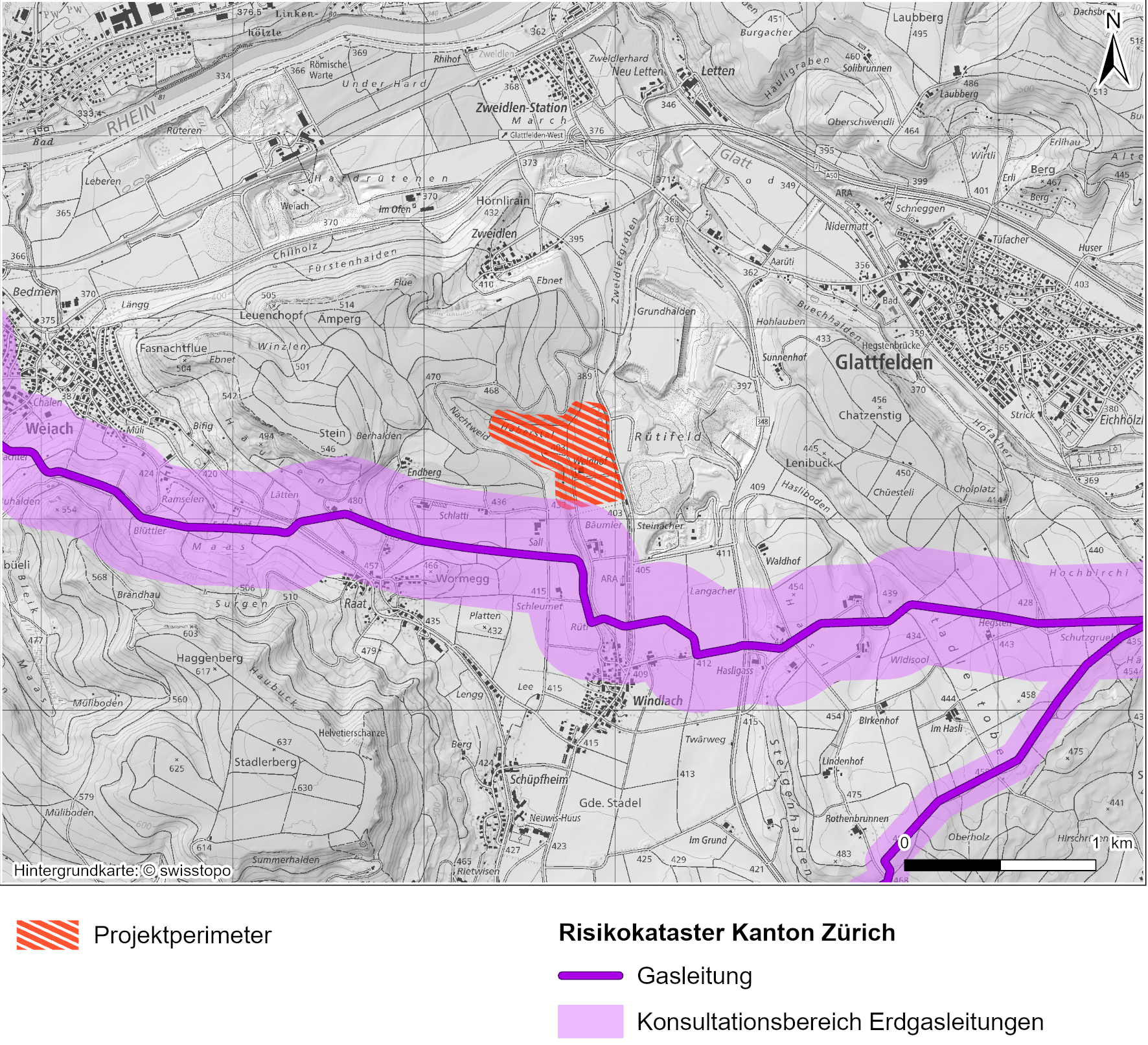 Verlauf der Erdgasleitung