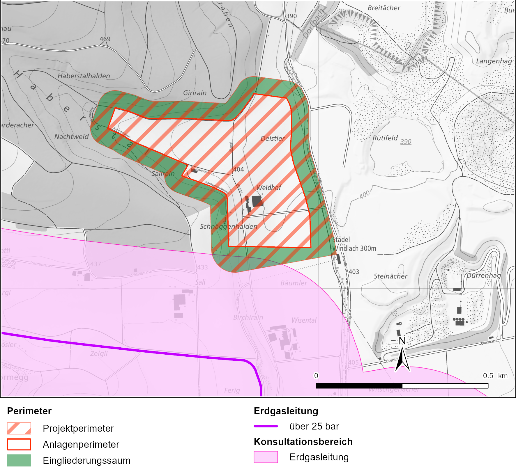Auszug aus dem Risikokataster, chemische und biologische Risiken des Kantons Zürich (GIS-ZH 2024)